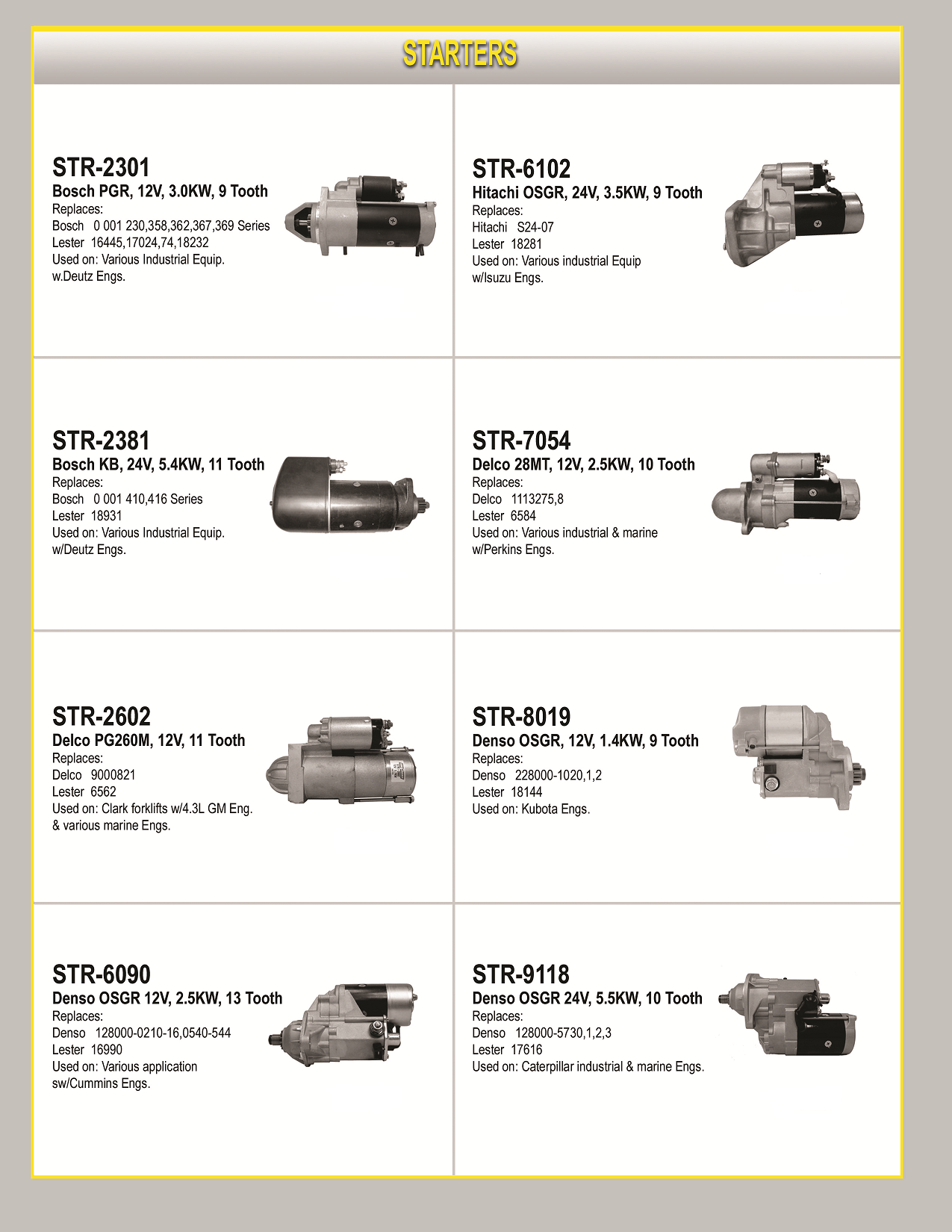 Starters - Page 2